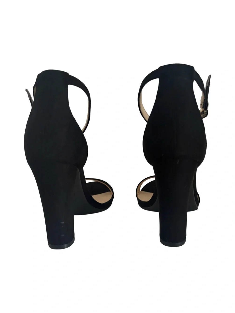 NWT Ankis Chunky Heels black suede 4 in heel, size 8